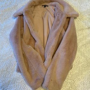 Express Pink Faux Fur Jacket